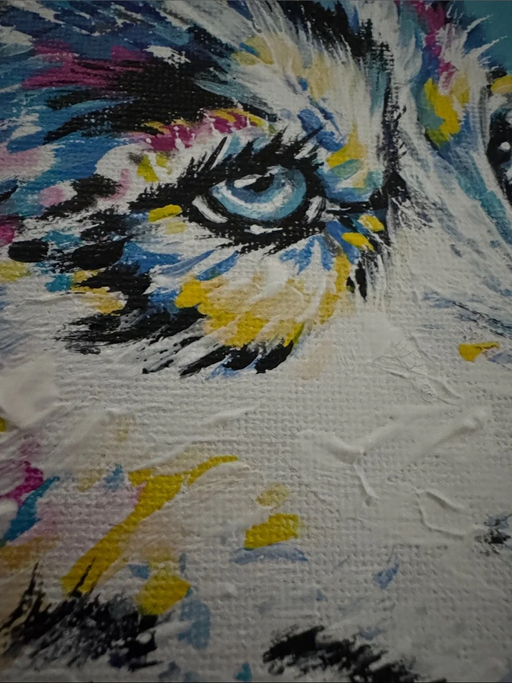 Husky Dog Wall Art Canvas - Decorative Pet Portrait